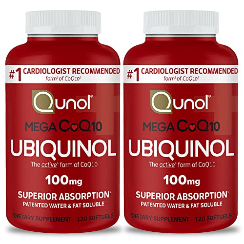 Qunol Mega Ubiquinol CoQ10 100mg Softgels- Superior Absorption - Active form - NutriGlobal