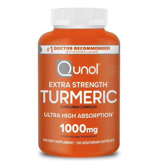 Qunol Turmeric Curcumin Supplement, Turmeric 1000mg with Ultra High Absorption - NutriGlobal