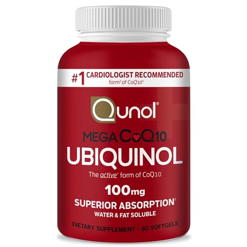 Qunol Ubiquinol CoQ10 100mg Softgels, Qunol Mega Ubiquinol 100mg - Superior Absorpti - NutriGlobal