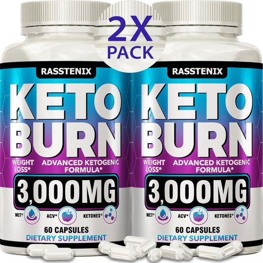 Rasstenix (2 Pack) Keto Pills - Lean Keto Diet Pills - Weight Fat Management Loss - NutriGlobal