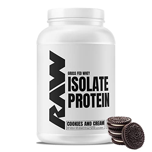 RAW Whey Isolate Protein Powder, Cookies N Cream - 100% Grass-Fed Sports Nutrition - NutriGlobal
