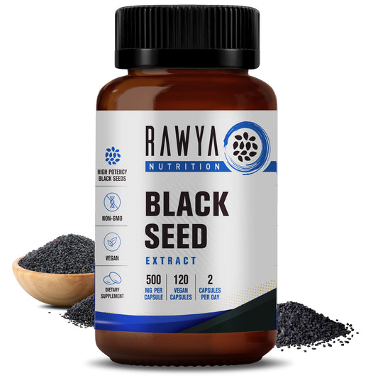 RAWYA Nutrition, Black Seed Extract, 120 Vegan Capsules, Nigella Sativa, Black Cumin - NutriGlobal