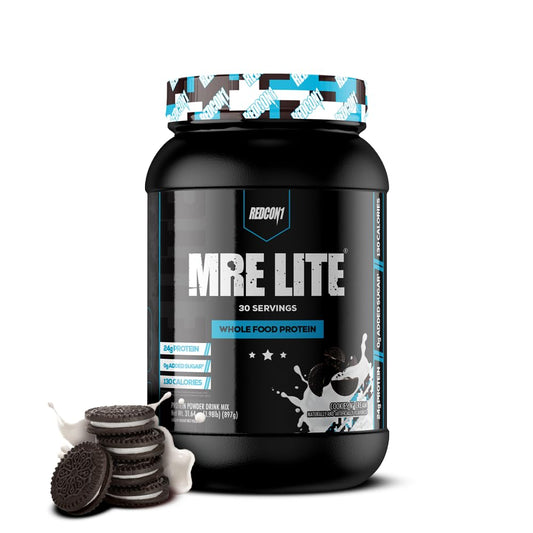 REDCON1 MRE Lite Whole Food Protein Powder, Cookies N' Cream - Low Carb & Whey - NutriGlobal