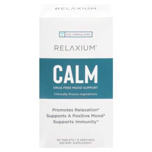 Relaxium Calm, Non-Habit Forming, Stress and Mood Support Supplement - NutriGlobal