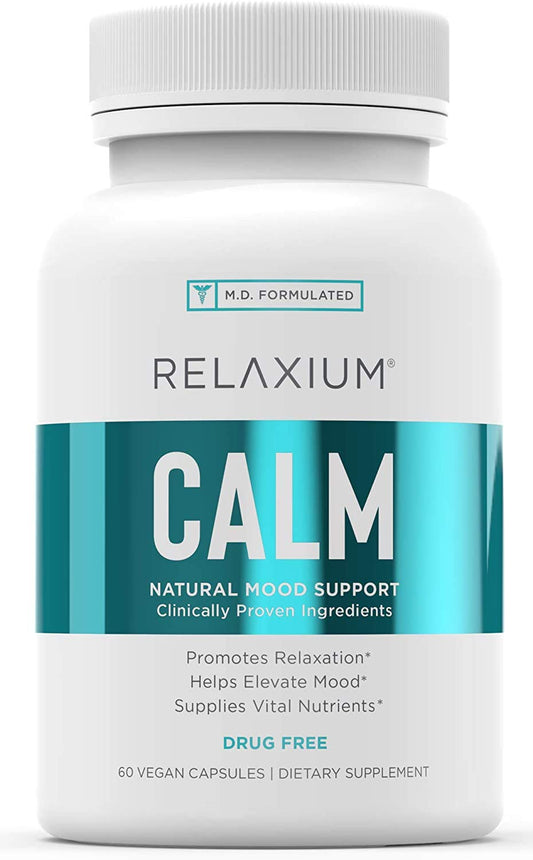 Relaxium Calm, Non-Habit Forming, Stress & Mood Support Supplement - NutriGlobal