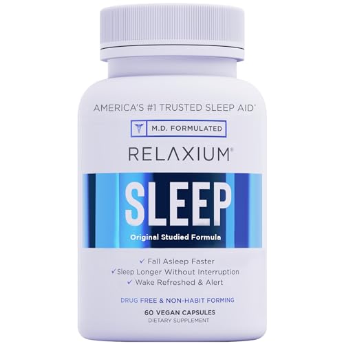 Relaxium Sleep Aid, 30-Day Supply, Dietary Supplement, Better Sleep, Magnesium - NutriGlobal