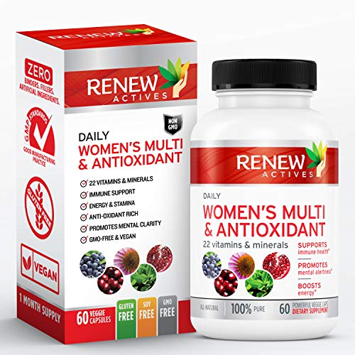 Renew Actives Women's Multi-Vitamin & Antioxidant: Daily Health Supplement for Woman - NutriGlobal