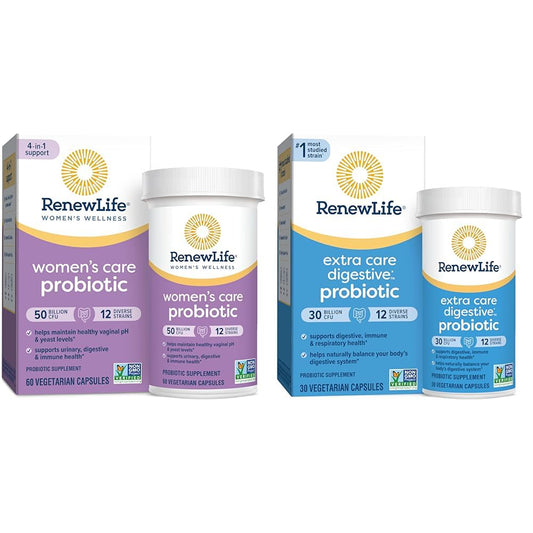 Renew Life Women's Probiotic Capsules, 50 Billion CFU Guaranteed, Supports Vaginal - NutriGlobal