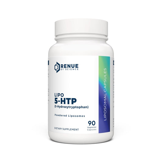 Renue By Science 5HTP | Liposomal 5 HTP Supplement | 90 5-HTP Capsules - 75mg 5-hydroxytryptophan per Serving | Amino Acid Supplement | Non-GMO | Made in The USA & Third-Party Tested - NutriGlobal