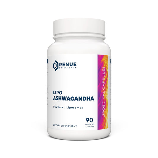 Renue By Science Ashwagandha | High Strength Liposomal Ashwagandha Supplements | 90 Ashwaganda Capsules - 200mg Ashwagandha per Serving | Non-GMO | Made in The USA Third-Party Tested - NutriGlobal