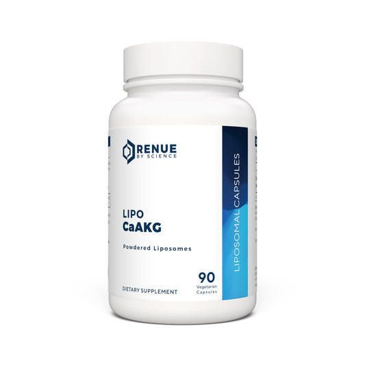 RENUE by SCIENCE CA AKG Supplement | High Strength Liposomal Calcium AKG | 90 Calcium Alpha-Ketoglutarate Capsules - 300mg CA AKG per Serving CA-AKG Supplement | Non-GMO & Made in The USA - NutriGlobal