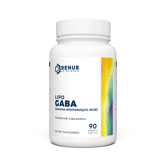 Renue By Science GABA | High Strength Liposomal GABA Supplements | 90 GABA Capsules - 300mg Gamma-Aminobutyric Acid per Serving | Non-GMO | Made in The USA Third-Party Tested - NutriGlobal