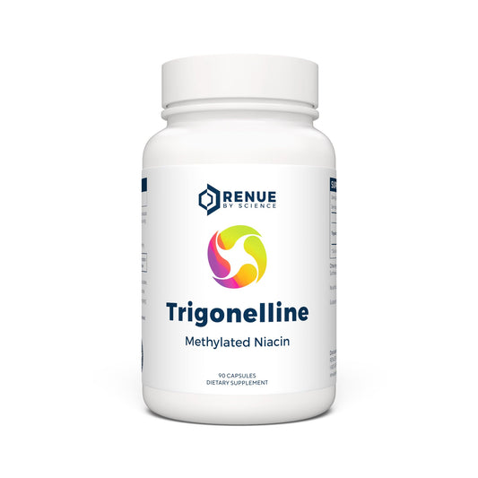 Renue By Science Trigonelline | High Strength Trigonelline TRG Methylated Niacin - 250mg Trigonilline Supplement Capsules | Non-GMO | Made in The USA & Third-Party Tested - NutriGlobal