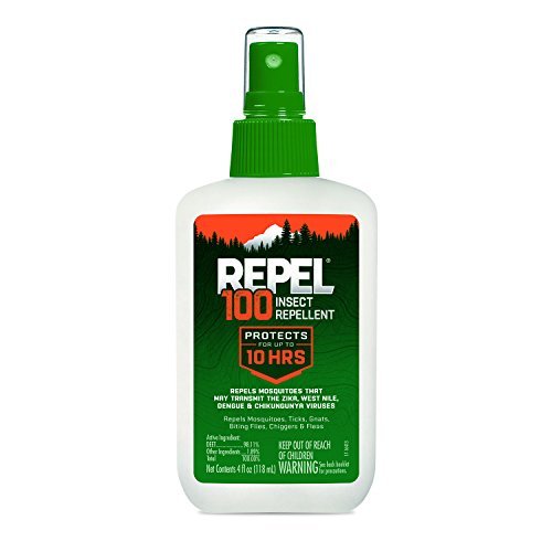 Repel 100 Insect Repellent, Pump Spray, 4-Fluid Ounces, 10-Hour Protec - NutriGlobal