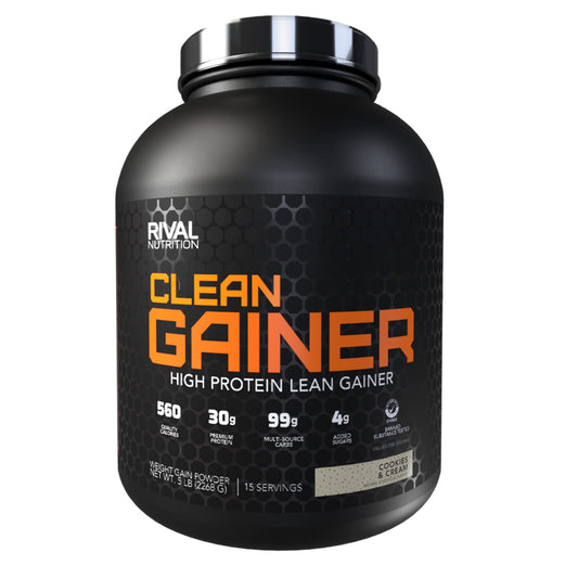 Rivalus Clean Gainer - Cookies & Cream, 5lbs - NutriGlobal