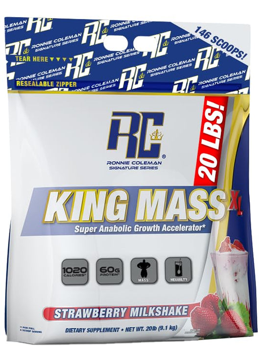 Ronnie Coleman Signature Series King Mass XL Mass Gainer Protein Powder, Muscle Gaine - NutriGlobal