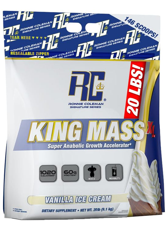 Ronnie Coleman Signature Series King Mass XL Mass Gainer Protein Powder, Muscle Gainer - NutriGlobal