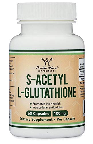 S-Acetyl L-Glutathione Capsules - 100mg, Manufactured and Tested in The USA, 60 Count - NutriGlobal