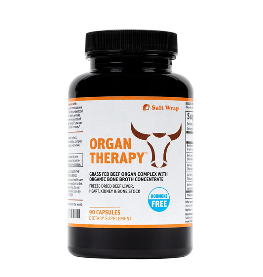 SaltWrap Organ Therapy - Grass Fed Beef Organ Meat Complex Supplement with Organic - NutriGlobal