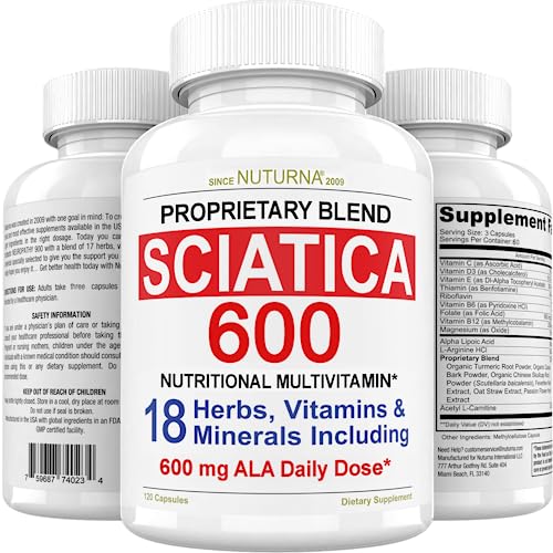Sciatica Supplement with 600 mg Alpha Lipoic Acid - Sciatic Nerve Support - NutriGlobal