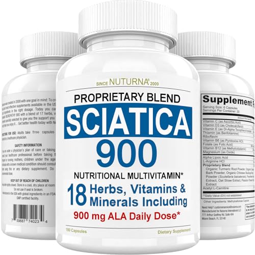 Sciatica Supplement with 900 mg Alpha Lipoic Acid - Sciatic Nerve Support - NutriGlobal