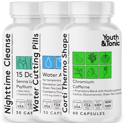 Sculpt Shred Cleanse Detox as 3x Action Diet Pills for Puffiness Belly Bloating & Loss of Waste - NutriGlobal