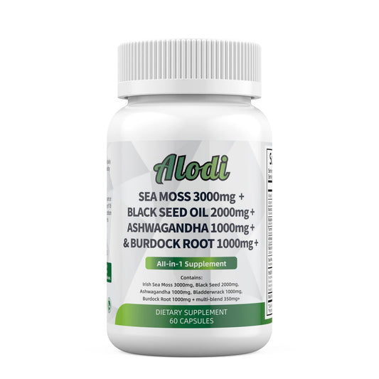 Sea Moss 3000mg Black Seed Oil 2000mg Ashwagandha 1000mg Turmeric 1000mg - NutriGlobal