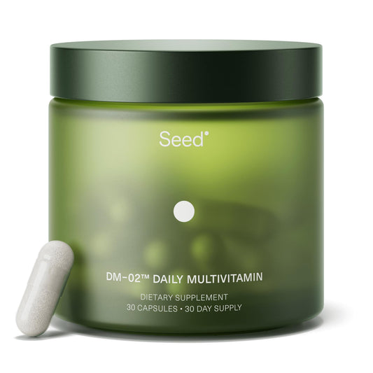 Seed DM-02 Daily Multivitamin - 100% DV Essential Vitamins and Minerals for Women & Men - Helps Fill Daily Nutrient Gaps - Immune, Bone, Hair, Skin & Nails Health - Vegan - 30 Capsules (30-Day Supply) - NutriGlobal