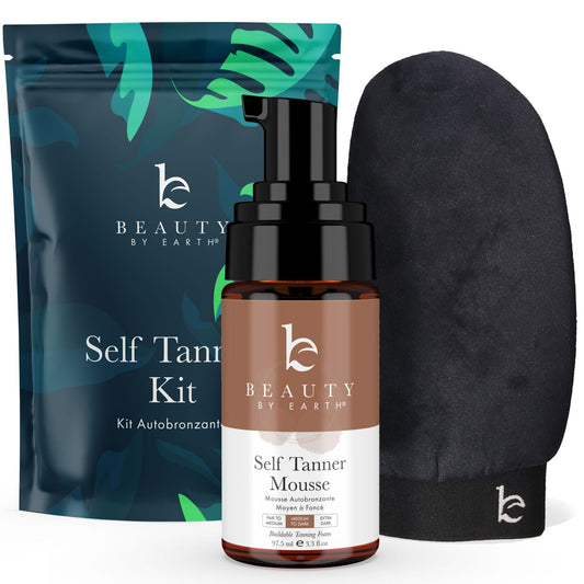 Self Tanner Tanning Mousse Kit - USA Made with Natural & Organic Ingredients - NutriGlobal