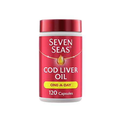 Seven Seas Cod Liver Oil Tablets With Omega-3, Fish Oil, One A Day, 4 Months Supply - NutriGlobal