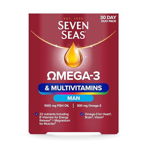 Seven Seas Omega-3 & Multivitamins Man, With B Vitamins and Magnesium, 30-Day Duo - NutriGlobal