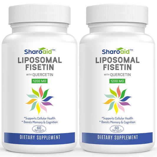 Sharoaid Liposomal Fisetin with Quercetin Supplements 1200 mg per Serving - NutriGlobal