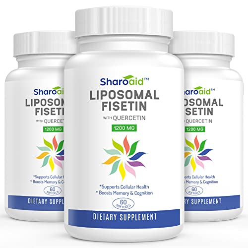 Sharoaid Liposomal Fisetin with Quercetin Supplements 1200 mg per Serving,High Absorpti - NutriGlobal