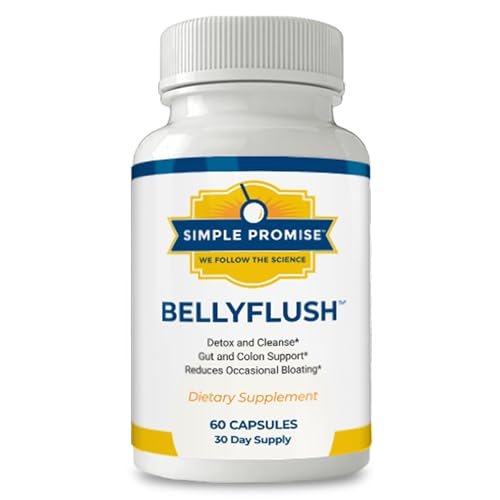 Simple Promise - BellyFlush - Detox and Colon Cleanse - Supports Digestive Health, 60 Capsules - NutriGlobal