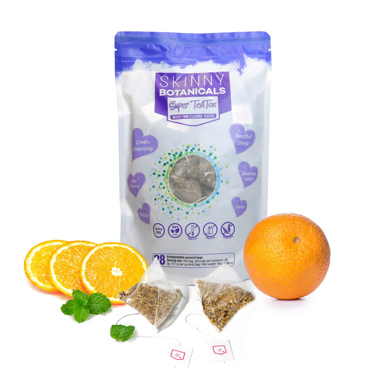 Skinny Botanicals Evening Detox Tea for Body Cleanse All Natural - Laxative-Free - NutriGlobal