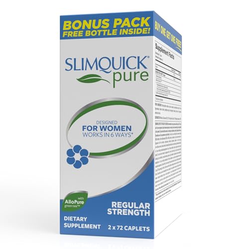 Slimquick Pure 3x Regular Strength Pills for Women to Help Achieve Weight Goals, Helps Metabolism - NutriGlobal