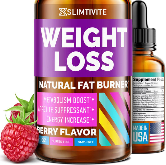 Slimtivite Weight Loss Drops - Diet Fat Effective Appetite Suppressant & Metabolism - NutriGlobal