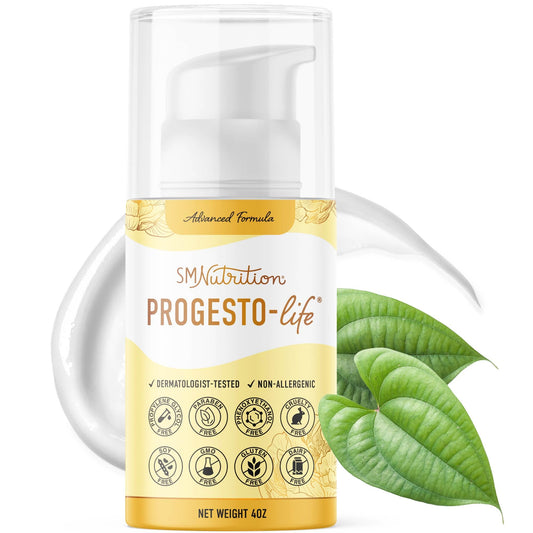 SMNutrition Advanced Progesto-Life Balancing Skin Cream for Women 4oz | Cosmetic Skin Cream | Dermatologist-Tested, Hypoallergenic & Cruelty-Free | 96 Applications - NutriGlobal
