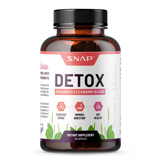 Snap Supplements Detox Cleanse Capsules - Advanced Blend for Full Body Detox & Cleans - NutriGlobal