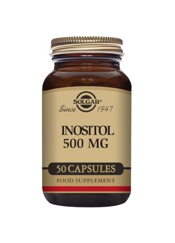 Solgar Inositol 500 mg Vegetable Capsules - Vitamin B8 - Vegan, Vegetarian, Kosher - NutriGlobal