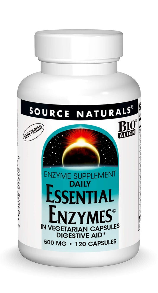Source Naturals Essential Enzymes 500mg Bio-Aligned Multiple Enzyme - NutriGlobal