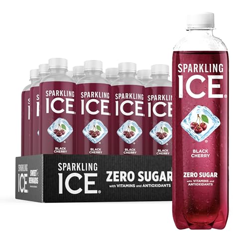 Sparkling Ice, Black Cherry Sparkling Water, Zero Sugar Flavored Water, with Vitamins - NutriGlobal