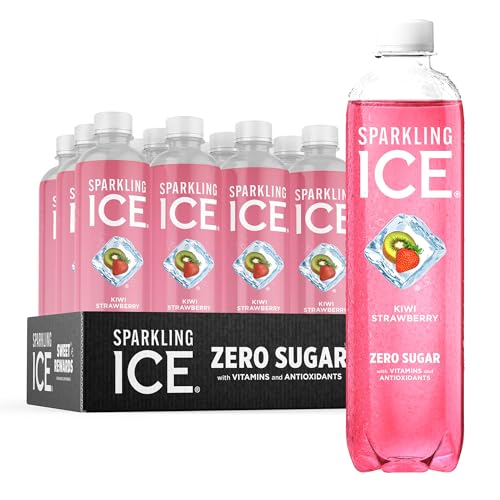 Sparkling Ice, Kiwi Strawberry Sparkling Water, Zero Sugar Flavored Water, with Antioxidant - NutriGlobal