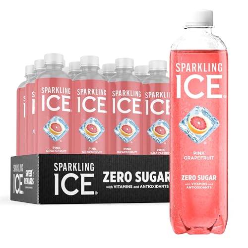 Sparkling Ice, Pink Grapefruit Sparkling Water, Zero Sugar Flavored Water, with Antioxidants - NutriGlobal