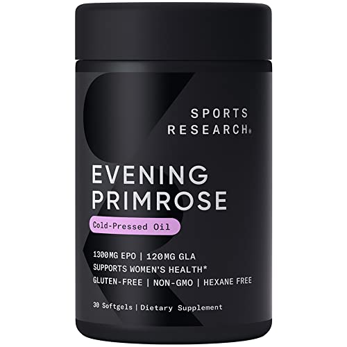 Sports Research Evening Primrose Supplement from Cold Pressed Oil - NutriGlobal