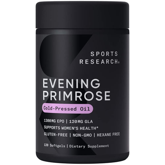 Sports Research Evening Primrose Supplement from Cold Pressed Oil - NutriGlobal