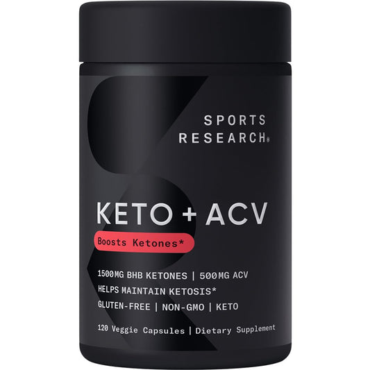 Sports Research® Keto ACV Capsules - Diet Kit System with 500mg of Apple Cider Vinegar - NutriGlobal