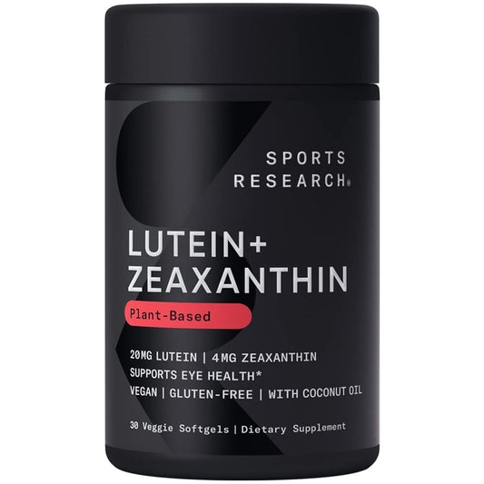 Sports Research Vegan Lutein + Zeaxanthin (20mg) with Organic Coconut - NutriGlobal