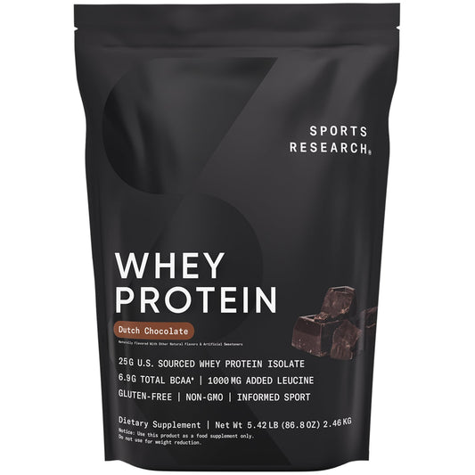 Sports Research Whey Protein - Sports Nutrition Whey Isolate Protein Powder - NutriGlobal
