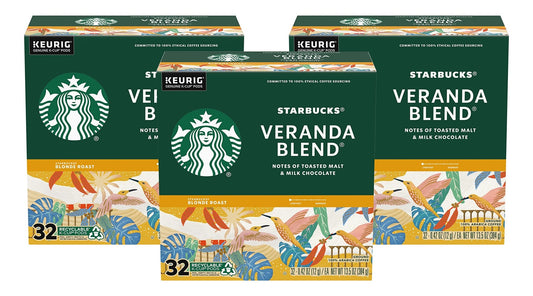 Starbucks Veranda Blend Coffee K-Cups,4/24 Pack-96 K-Cups - NutriGlobal